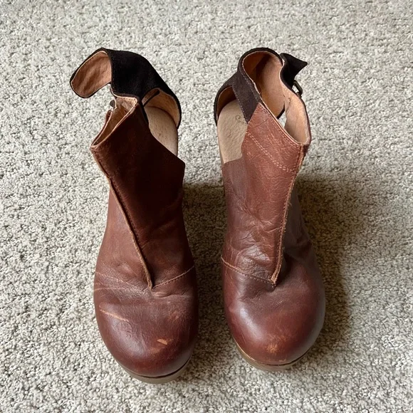 Free People Brown Leather & Suede Clogs, 38 🤎 - Picture 3 of 7